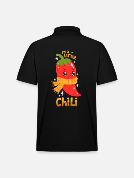 Chili pun - Stanley/Stella Unisex Organic Polo Shirt PREPSTER - black