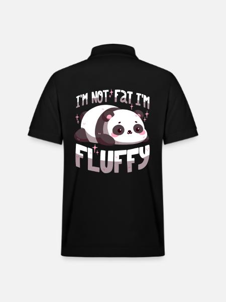I'm not fat, I'm fluffy - Stanley/Stella Unisex Organic Polo Shirt PREPSTER - black