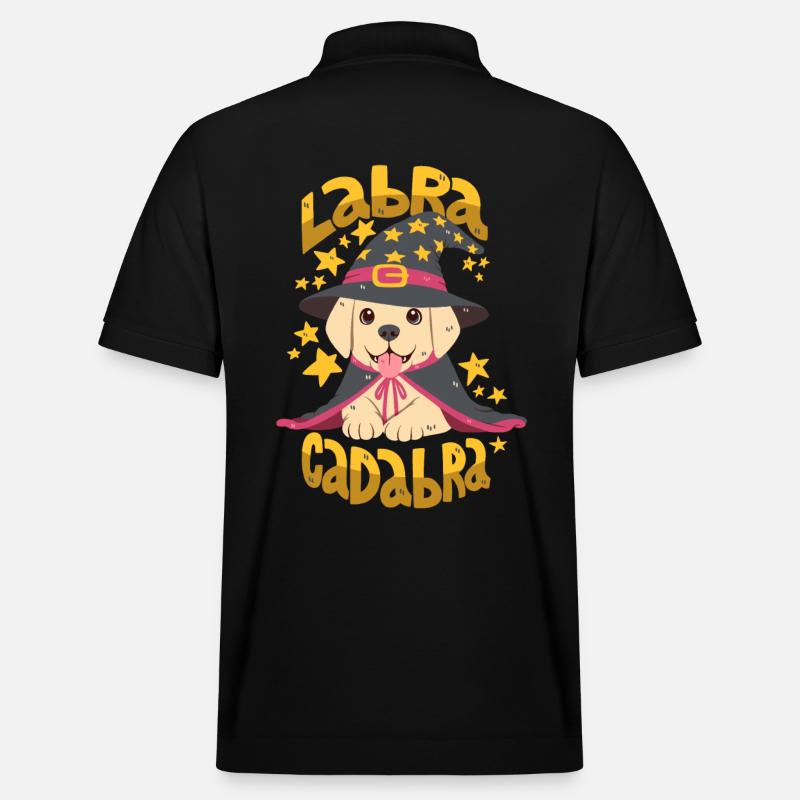 Labrador Wizard / Abracadabra - Polo PREPSTER bio Stanley/Stella Unisexe - noir