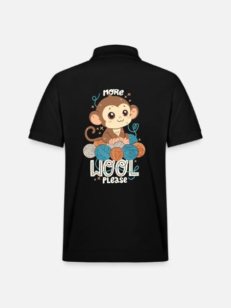 More wool please - Stanley/Stella Unisex Organic Polo Shirt PREPSTER - black