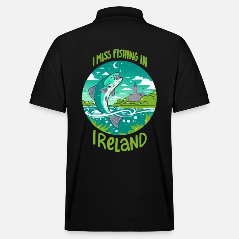Pêche en Irlande - Polo PREPSTER bio Stanley/Stella Unisexe - noir