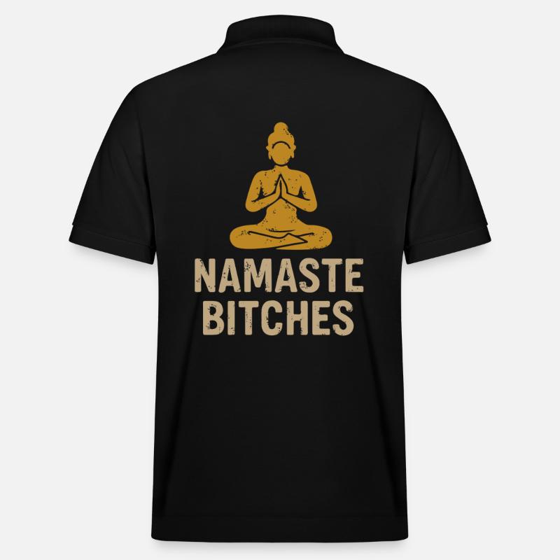 Namaste Bitches - Stanley/Stella Unisex Bio-Poloshirt PREPSTER - Schwarz