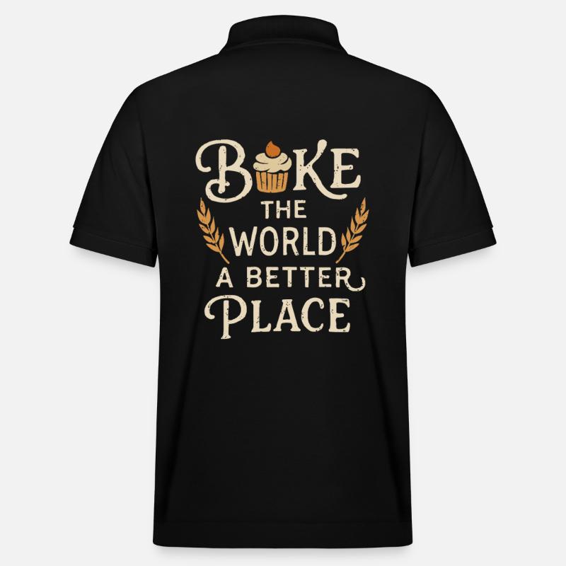 Back dich glücklich! - Stanley/Stella Unisex Bio-Poloshirt PREPSTER - Schwarz