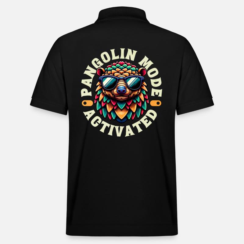 Pangolin mode activé conservationniste Pangolin - Polo PREPSTER bio Stanley/Stella Unisexe - noir