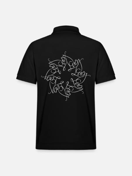Lucy Name Name Mandala - Stanley/Stella Unisex Organic Polo Shirt PREPSTER - black