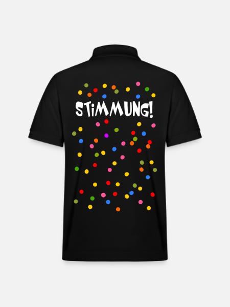 Stimmung Konfetti Fasching Karneval Silvester bunt - Stanley/Stella Unisex Bio-Poloshirt PREPSTER - Schwarz