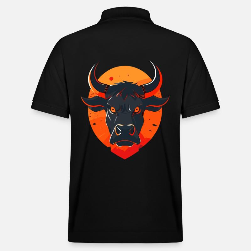 BulleStier Büffel - Stanley/Stella Unisex Bio-Poloshirt PREPSTER - Schwarz