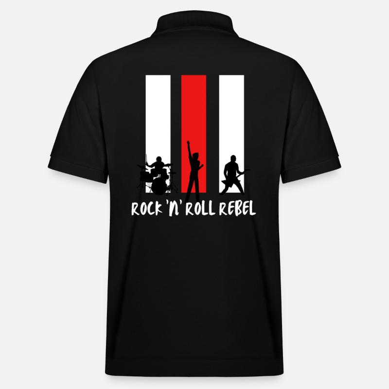 Rock n Roll Rebel - Polo PREPSTER bio Stanley/Stella Unisexe - noir