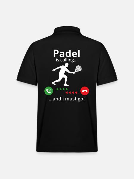 Padel roept en ik gaan - Stanley/Stella uniseks bio poloshirt PREPSTER - zwart