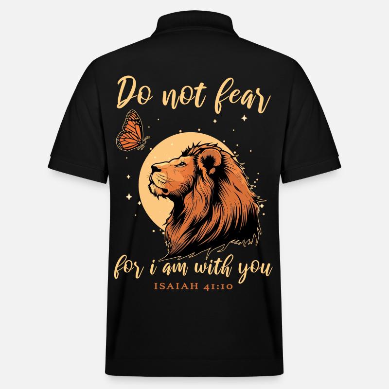 Löwe Schmetterling Bibelvers Christlich - Stanley/Stella Unisex Bio-Poloshirt PREPSTER - Schwarz