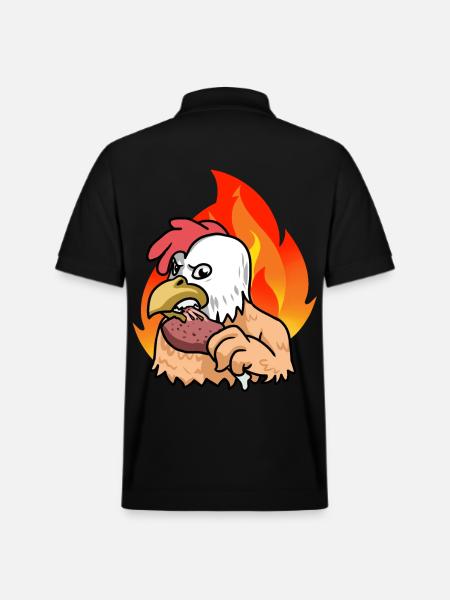 Chicken Grill Fast Food - Stanley/Stella Unisex Organic Polo Shirt PREPSTER - black