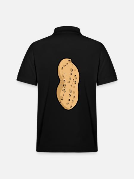 Peanut Nut Nuts Food Peanuts - Stanley/Stella Unisex Organic Polo Shirt PREPSTER - black