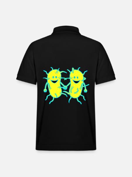 Bacteriën, ziektekiemen, virussen, ziekte, pest, griep - Stanley/Stella uniseks bio poloshirt PREPSTER - zwart