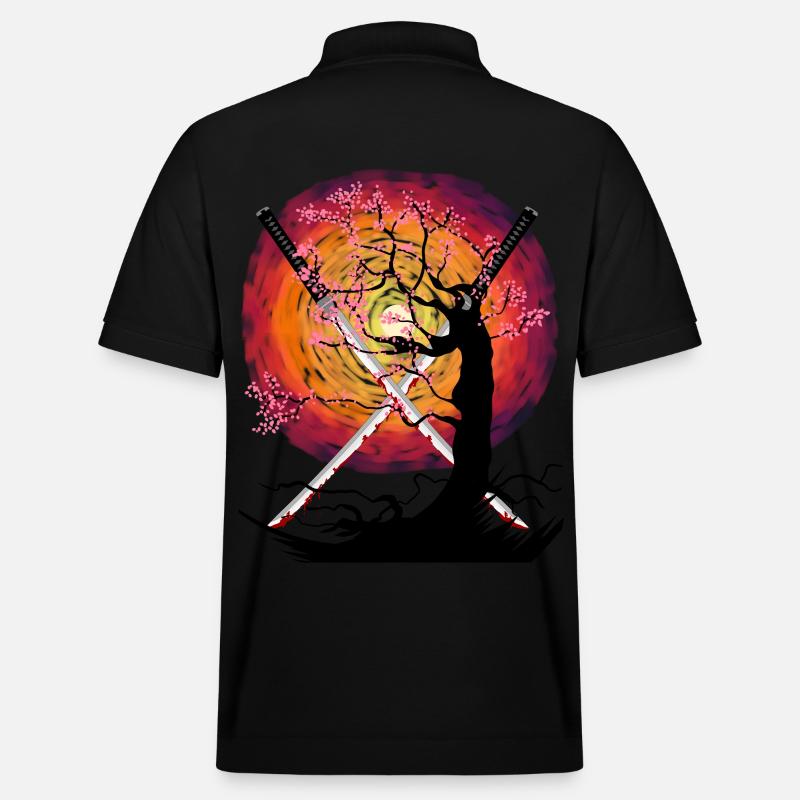Katana Japon Samouraï épée épée - Polo PREPSTER bio Stanley/Stella Unisexe - noir