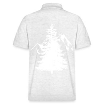 Tanne Fichte Nadelbaum Natur Gebirge Berg Alpen - Stanley/Stella Unisex Bio-Poloshirt PREPSTER - Weiß meliert - Hinten - Andy (188cm)