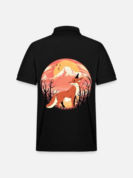 Fuchs Füchse Wildnis - Stanley/Stella Unisex Bio-Poloshirt PREPSTER - Schwarz