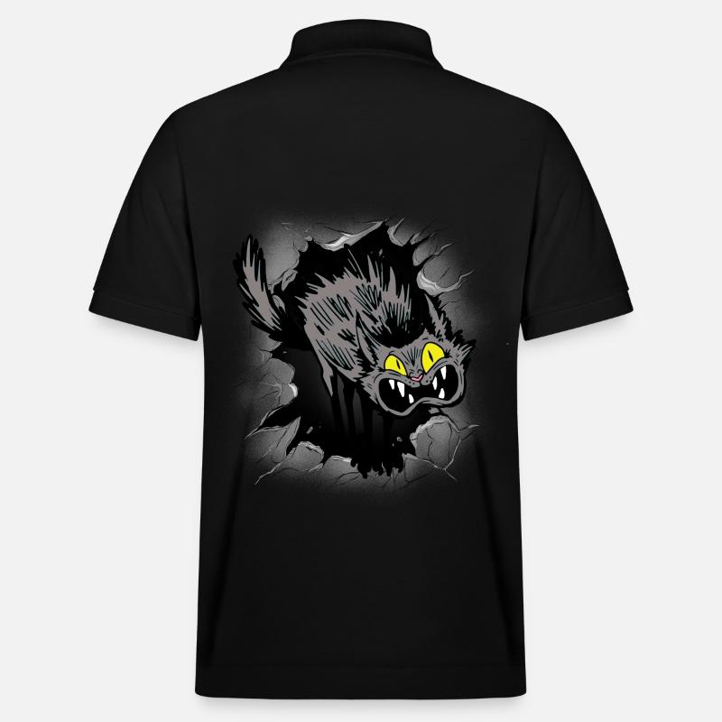 Halloween Chat Chats Chaton - Polo PREPSTER bio Stanley/Stella Unisexe - noir