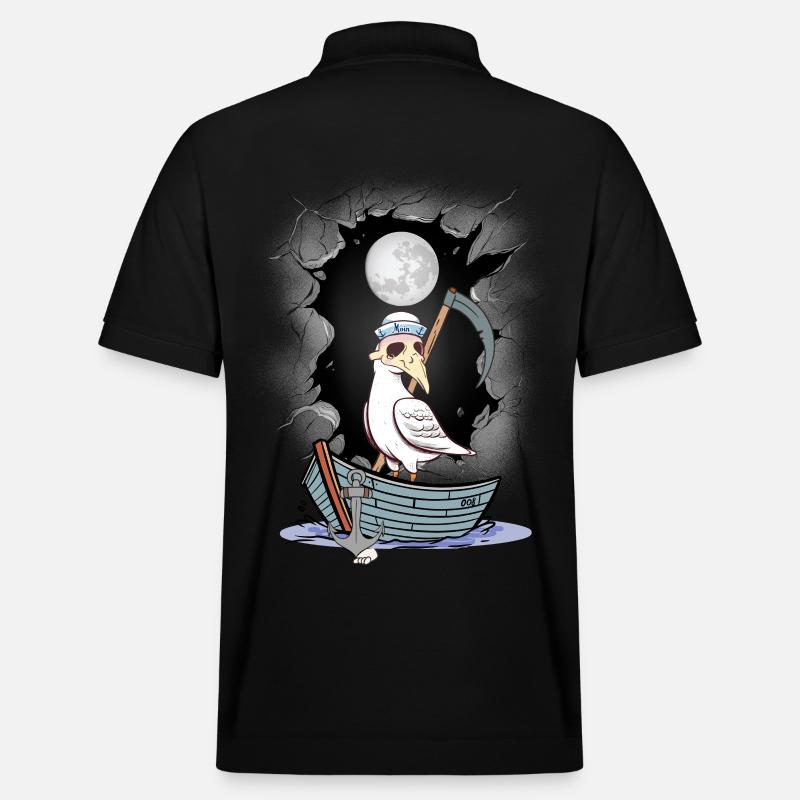 Halloween Seagull Seagulls Marin - Polo PREPSTER bio Stanley/Stella Unisexe - noir