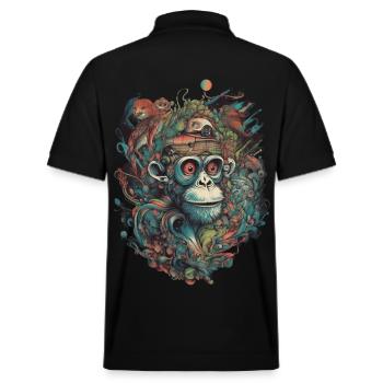 Singe trippy - Polo PREPSTER bio Stanley/Stella Unisexe - noir - Dos - Andy (188cm)