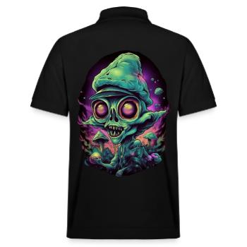 Trippy Alien - Polo PREPSTER bio Stanley/Stella Unisexe - noir - Dos - Andy (188cm)