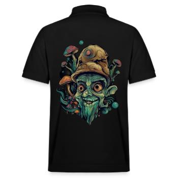 Bouffon Trippy - Polo PREPSTER bio Stanley/Stella Unisexe - noir - Dos - Andy (188cm)