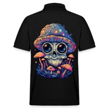 Bouffon Trippy - Polo PREPSTER bio Stanley/Stella Unisexe - noir - Dos - Andy (188cm)