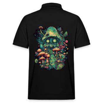 Trippy Alien - Polo PREPSTER bio Stanley/Stella Unisexe - noir - Dos - Andy (188cm)