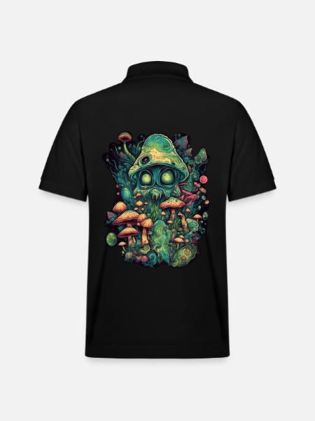 Trippy Alien - Stanley/Stella Unisex Bio-Poloshirt PREPSTER - Schwarz
