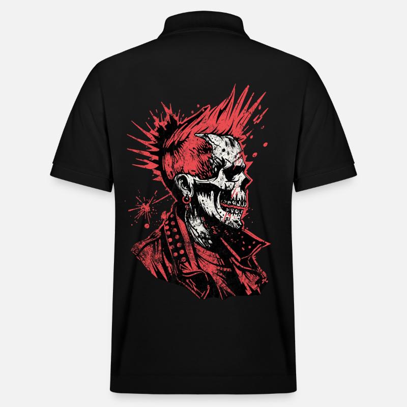 T-shirt Punk Rock Skull Explosion - Polo PREPSTER bio Stanley/Stella Unisexe - noir