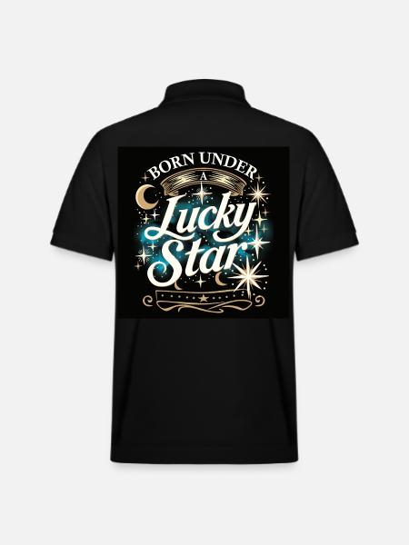 Lucky Star - Stanley/Stella Unisex Organic Polo Shirt PREPSTER - black