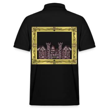 Moyen Âge, Château, Château, Forteresse, Chevalier, Roi, KIng - Polo PREPSTER bio Stanley/Stella Unisexe - noir - Dos - Andy (188cm)