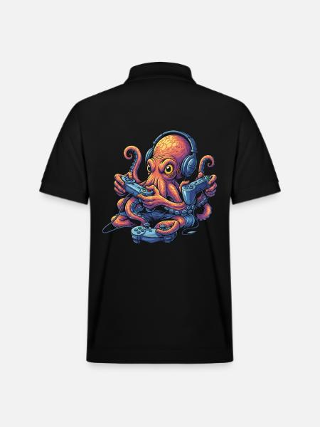 Gambling Octopus – My Gaming Octopus - Stanley/Stella Unisex Organic Polo Shirt PREPSTER - black