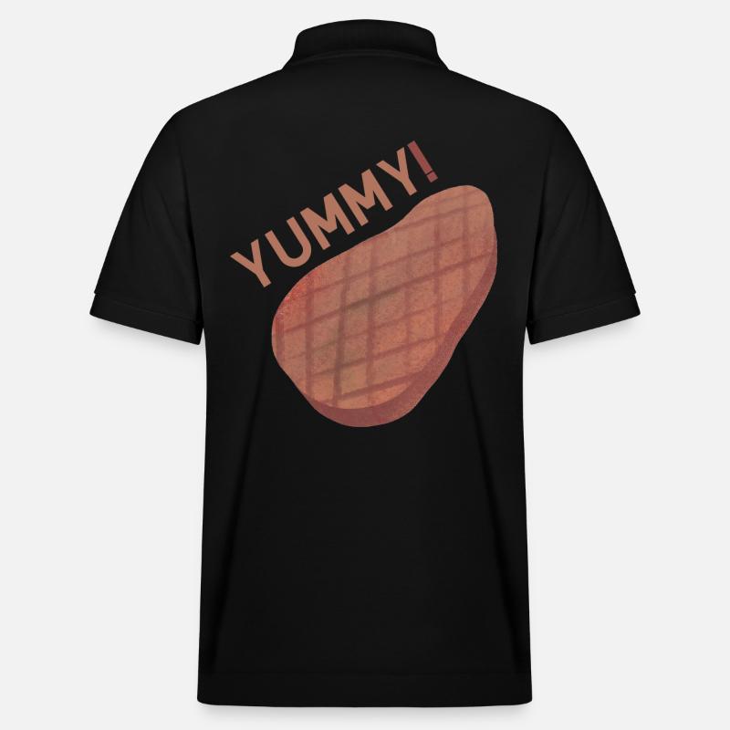 Yummy meat Yummy! Lecker Fleisch - Stanley/Stella Unisex Bio-Poloshirt PREPSTER - Schwarz