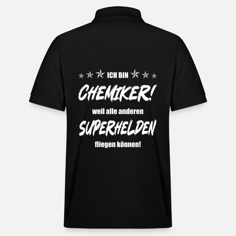 Ich bin Chemiker weil.... - Stanley/Stella Unisex Bio-Poloshirt PREPSTER - Schwarz