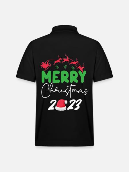 Joyeux Noël 2023 - Polo PREPSTER bio Stanley/Stella Unisexe - noir