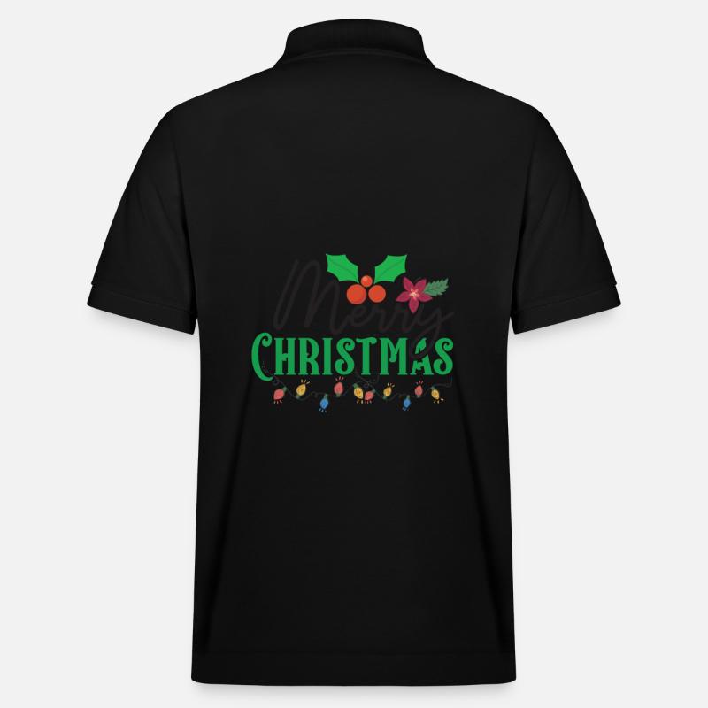 Merry Christmas Candy Light - Stanley/Stella Unisex Bio-Poloshirt PREPSTER - Schwarz