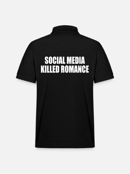 social media killed romance - Stanley/Stella Unisex Organic Polo Shirt PREPSTER - black