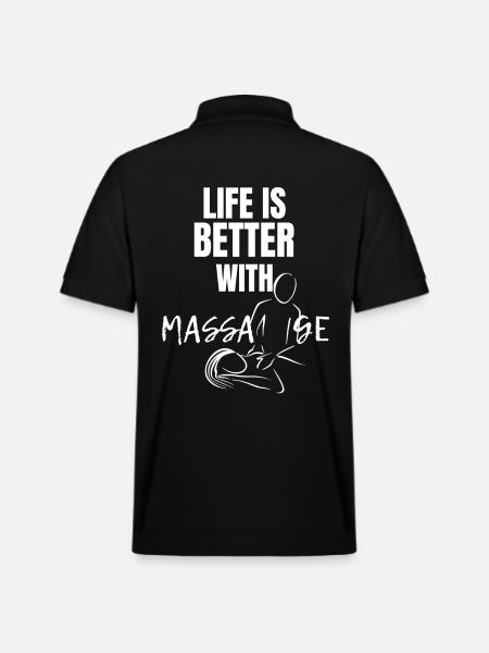 Massage - Stanley/Stella Unisex Bio-Poloshirt PREPSTER - Schwarz