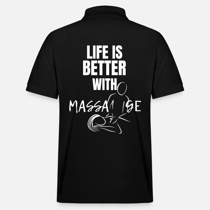 Massage - Stanley/Stella Unisex Bio-Poloshirt PREPSTER - Schwarz