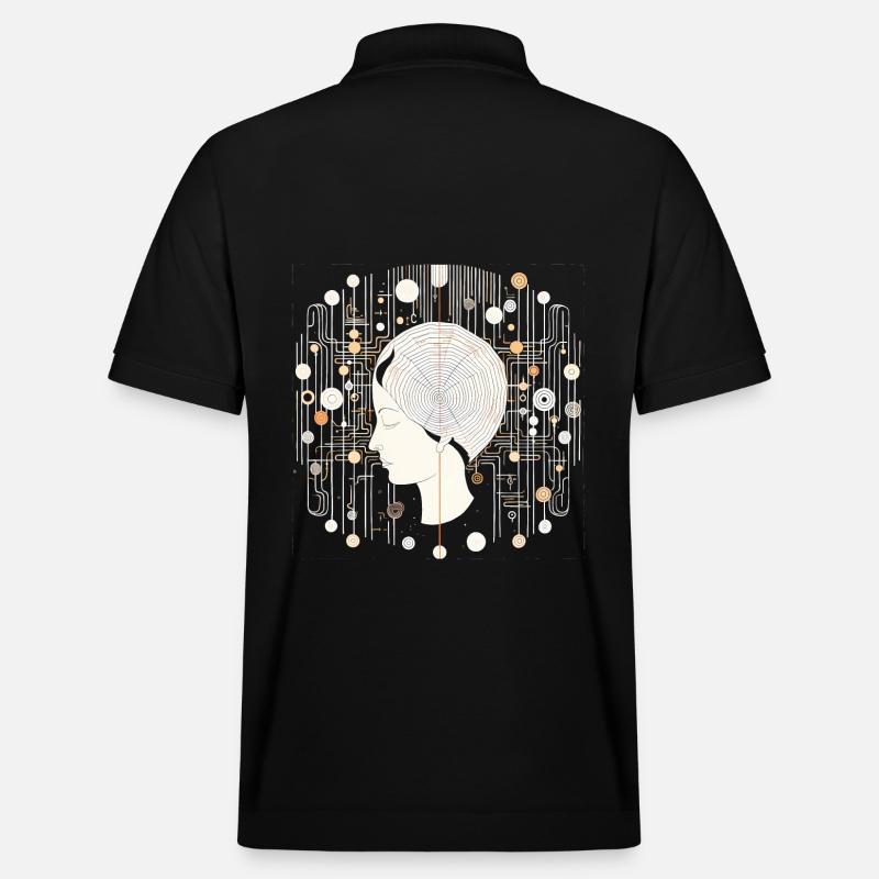Brain Structures - Surreal Art - Stanley/Stella Unisex Organic Polo Shirt PREPSTER - black