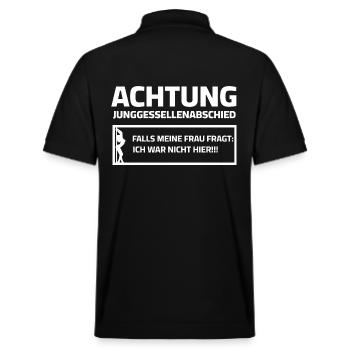 Enterrement de vie de garçon Mariage Soirée pour hommes - Polo PREPSTER bio Stanley/Stella Unisexe - noir - Dos - Andy (188cm)