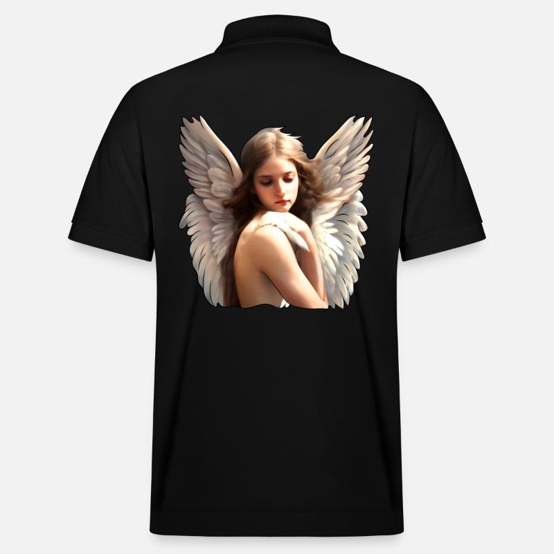 Himmelske engel - Stanley/Stella PREPSTER økologisk unisex poloshirt - sort