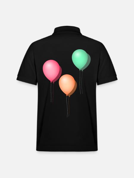 Balloons pastel - Stanley/Stella Unisex Organic Polo Shirt PREPSTER - black