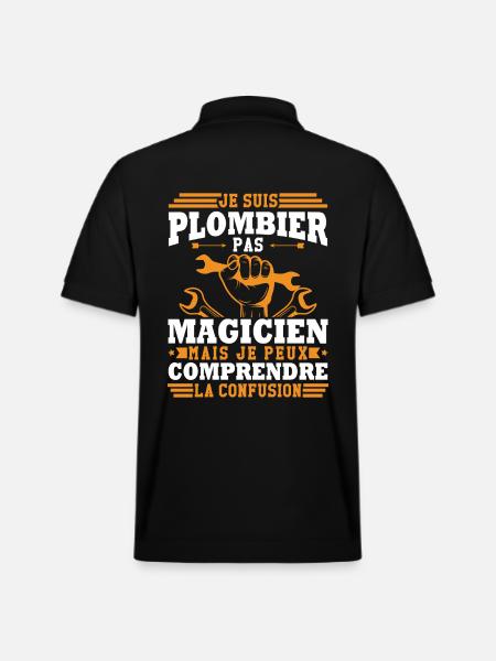 Je suis plombier - Polo PREPSTER bio Stanley/Stella Unisexe - noir