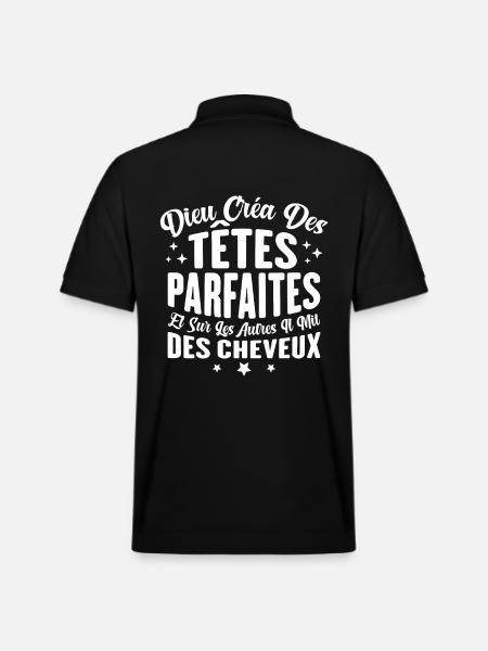 Dieu créa des têtes parfaites - Polo PREPSTER bio Stanley/Stella Unisexe - noir