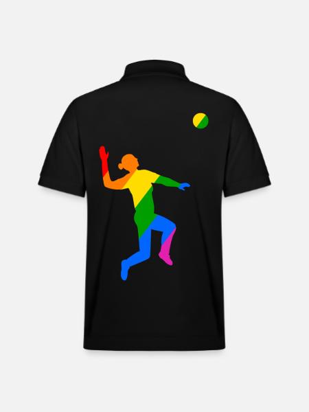 Rainbow Jump in Volleyball - Stanley/Stella Unisex Organic Polo Shirt PREPSTER - black