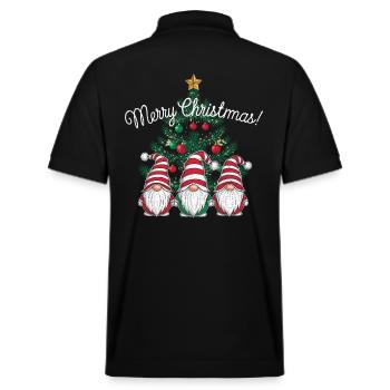 Gnom Weihnachtspullover Gnome Weihnachten - Stanley/Stella Unisex Bio-Poloshirt PREPSTER - Schwarz - Hinten - Andy (188cm)