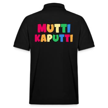 Mama "mutti kaputti" superMom - Stanley/Stella Unisex Bio-Poloshirt PREPSTER - Schwarz - Hinten - Andy (188cm)
