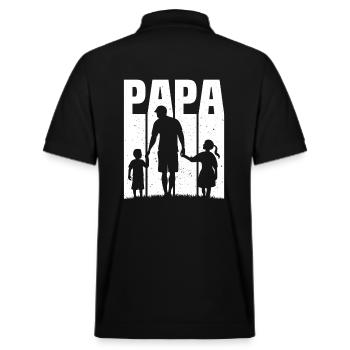 Père et fille Père et fils - Polo PREPSTER bio Stanley/Stella Unisexe - noir - Dos - Andy (188cm)