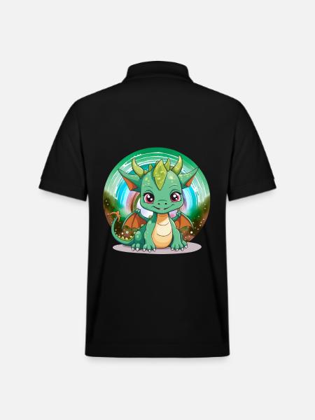 Drache Kinder Drachen Kind - Stanley/Stella Unisex Bio-Poloshirt PREPSTER - Schwarz